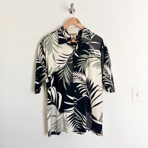 Men's Tommy Bahama Hawaiian Shirt Button Up 100% Silk Size Medium